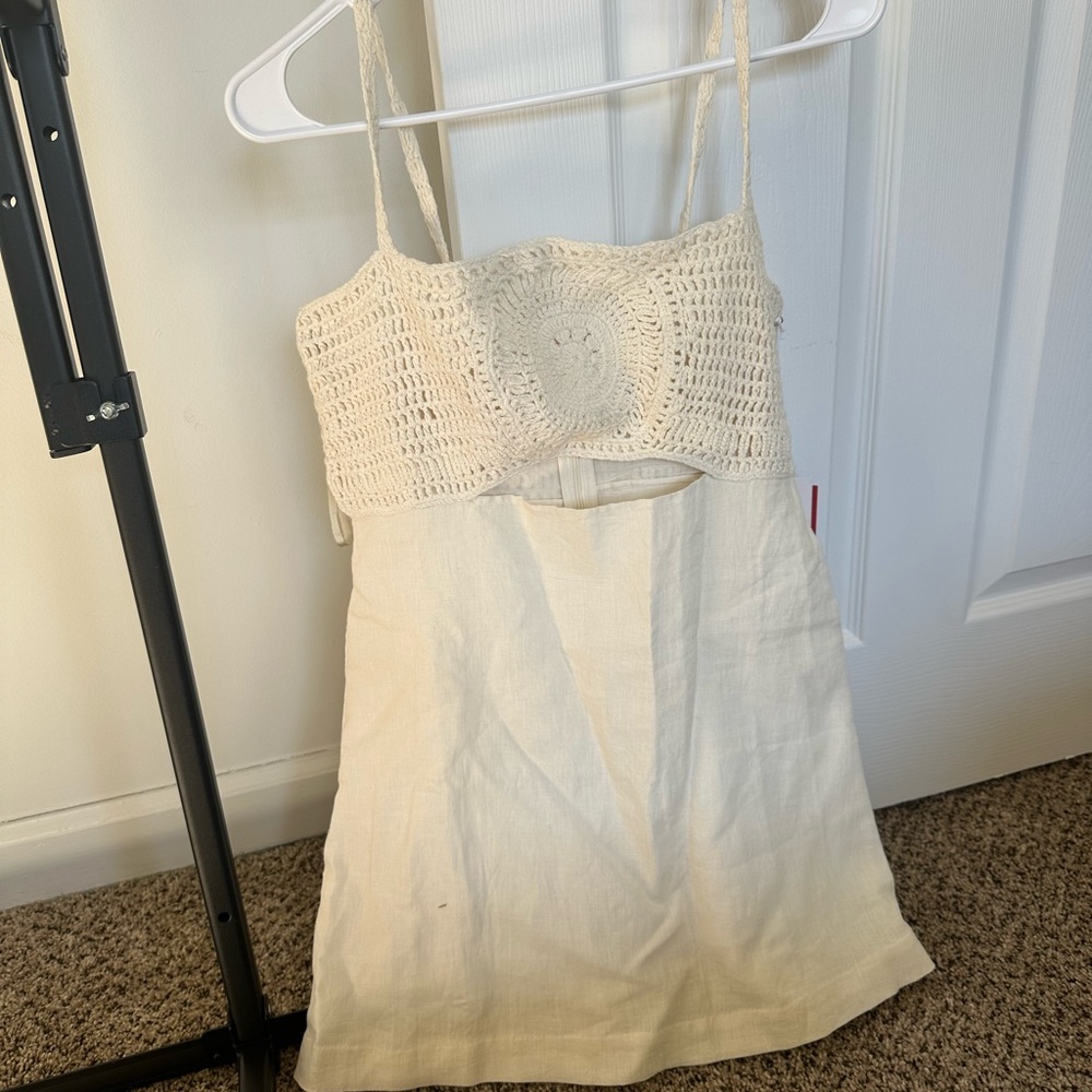 REVOLVE Cream Crochet Detail Chemise